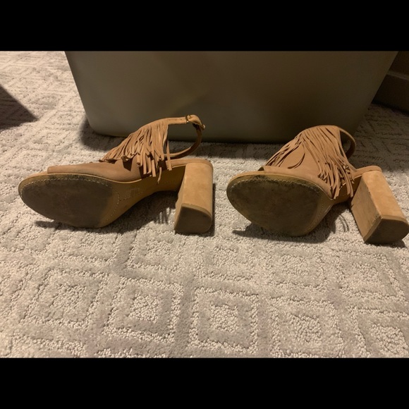 Vince Camuto Fringe Mule Sandals - Picture 2 of 5